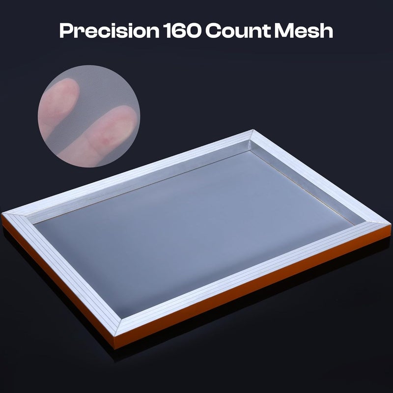 Caydo 2 Pieces Aluminum Screen Printing Screens with 160 Mesh, 10 x14 Inch Silk Screen Printing Frames for T-Shirts and Fabric Screen Printing - Image 3