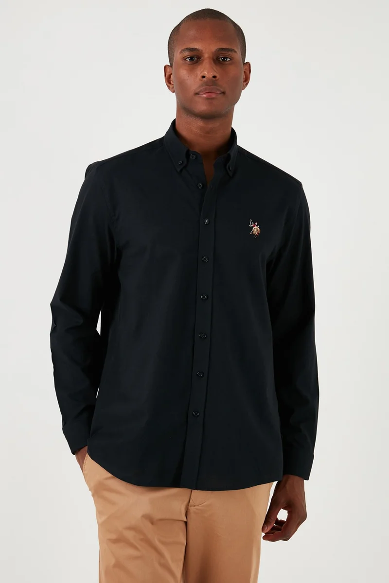 U.S. Polo Assn. BASE. Polo Logo Button Collar 100% Cotton Regular Fit Shirt Men's SHIRT G081GL0041829583