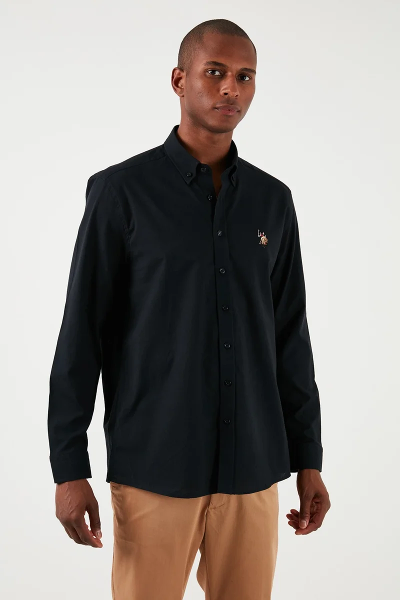 U.S. Polo Assn. BASE. Polo Logo Button Collar 100% Cotton Regular Fit Shirt Men's SHIRT G081GL0041829583