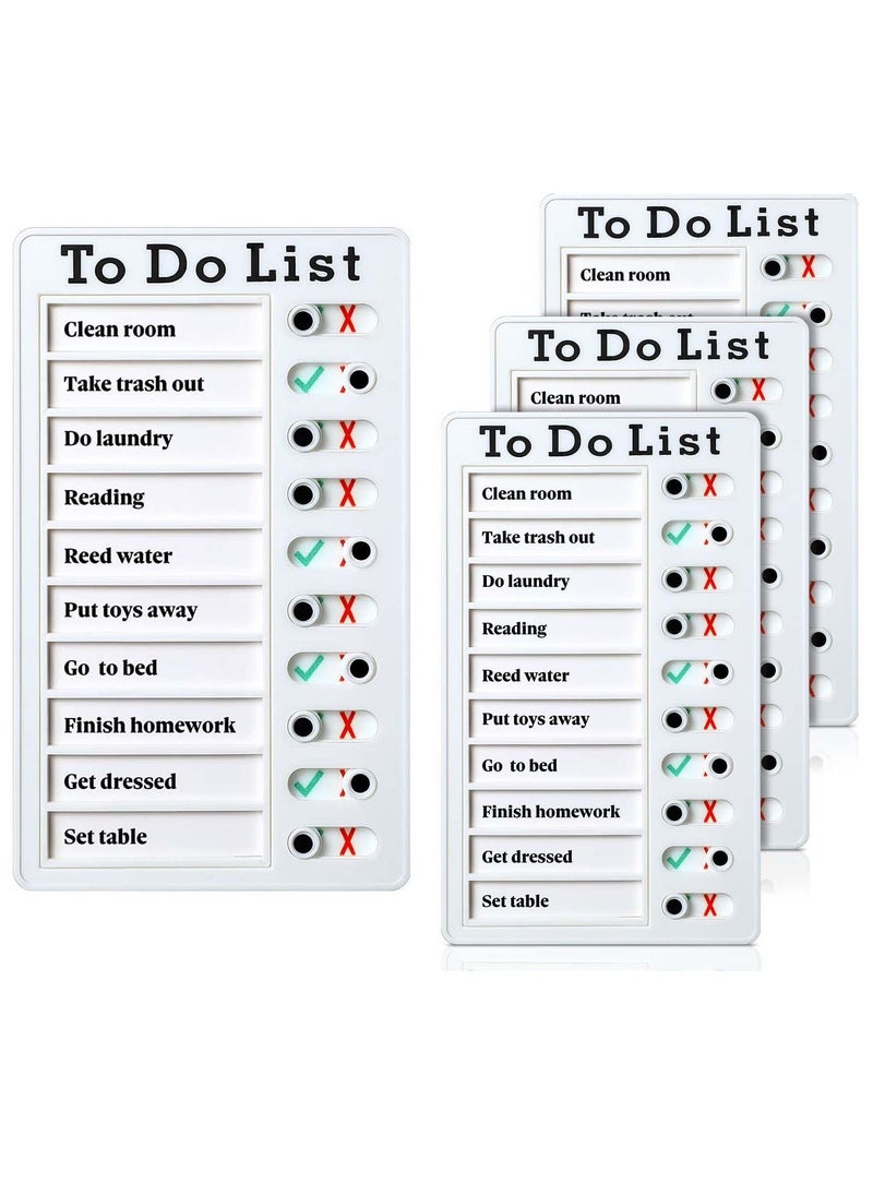 KASTWAVE Chore Chart, Daily to Do List, Memo Checklist Board, Portable Detachable Planning Reminder Chart, DIY Home Check Items and Form Good Habit (4 Pcs)  - Image 1