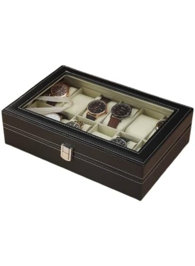 Luxury 12-Slot Watch Organizer - A touch of elegance that keeps your watches safe and stylish O - Image 1