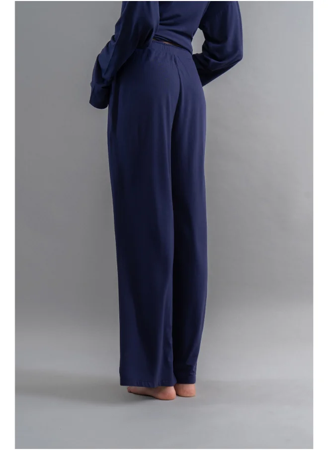 NeceSera Deep Navy Supima Flared Pajamas