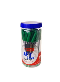 Flair Jet-Line Ball Pen Set of 25 Pcs, Green  - Image 1