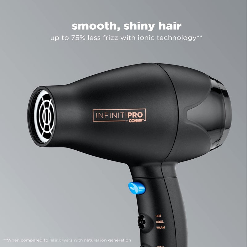 CONAIR INFINITIPRO BY CONAIR Travel Hair Dryer, Mighty Mini Compact Lightweight Professional AC Motor Hair Dryer - Image 4