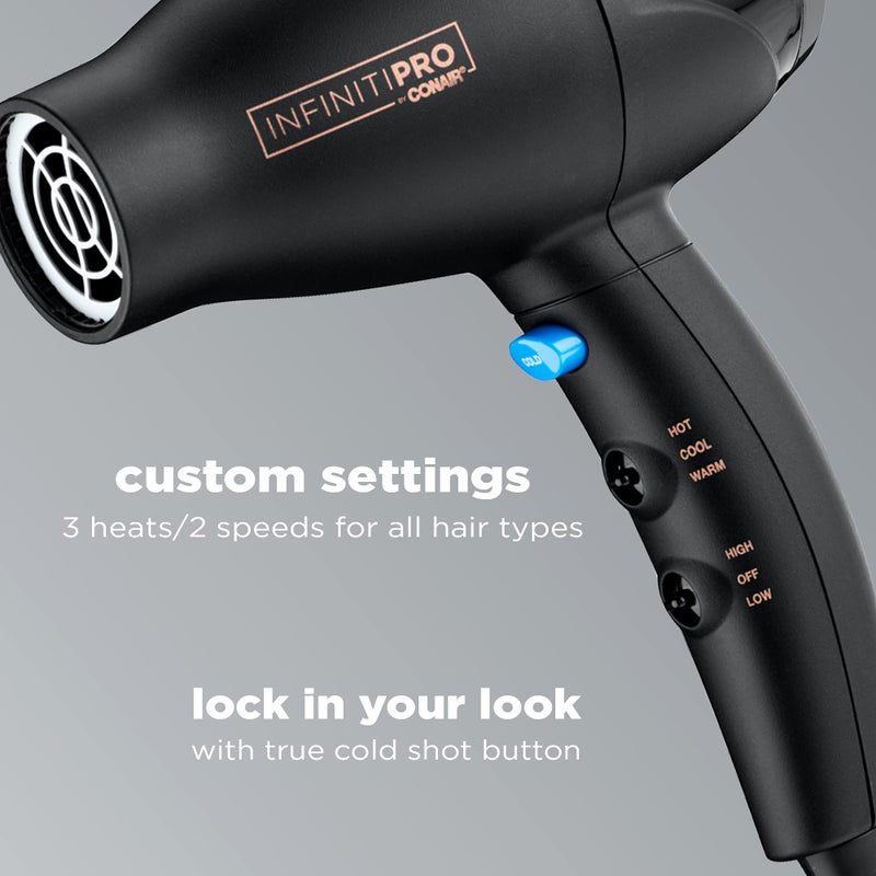 CONAIR INFINITIPRO BY CONAIR Travel Hair Dryer, Mighty Mini Compact Lightweight Professional AC Motor Hair Dryer - Image 5
