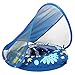 HECCEI Mambobaby Float SelfInflating Baby Swim Float with Canopy Compressible Folding Pool Baby Float Upgrade Soft Waterproof SkinFriendly Material Toddler Swim Float Standard Edition Blue - Image 3