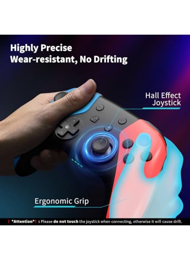 Wireless Controller for Switch/Lite/OLED，Switch Pro Controller with one button wake-up Function/Double Vibration/Programmable Button/Hall Joystick - Image 2