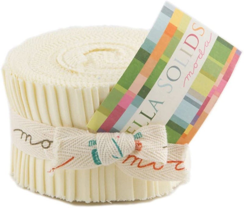 Bella Solids Snow Jr Jelly Roll 9900JJR 11 by Moda House Designer for Moda