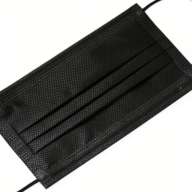 Disposable Black Face Masks Individually Packed 42PCS Breathable Portable Unisex - Image 2