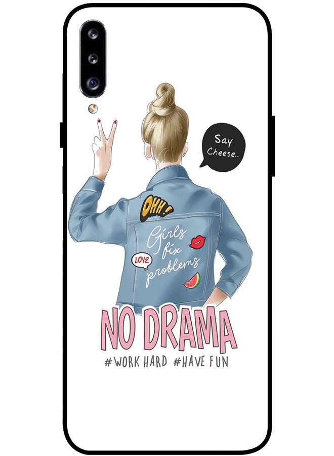 EYE CATCH Protective Case Cover For Samsung Galaxy A20s Smart Series Printed Protective Case Cover for Samsung A20s Say Cheese Ohh! Girls Fix Love Problems No Drama Work Hard Have Fun - Image 1