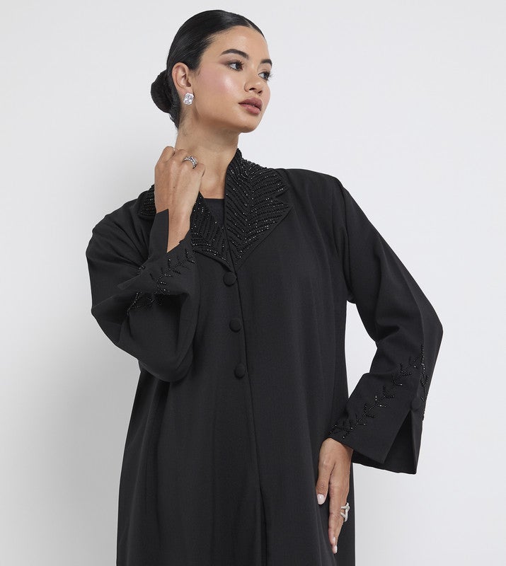 ROZA Stylish Hand Work Abaya - Image 3