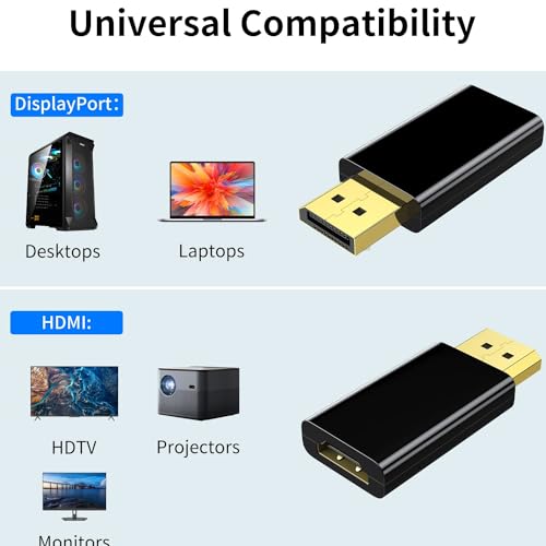 Swiztek 4K DisplayPort HDMI Adapter to 1080P HDMI Connector - Image 2