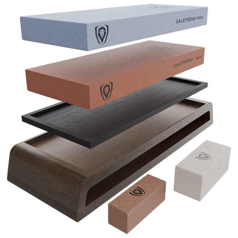 Dalstrong Premium Whetstone Set 10006000  Sharpening Kit Extra Large Grit Stones TopGrade Corundum Blade Sharpener Hand Crafted Acacia Wood Whetstone  Sharpener Afilador