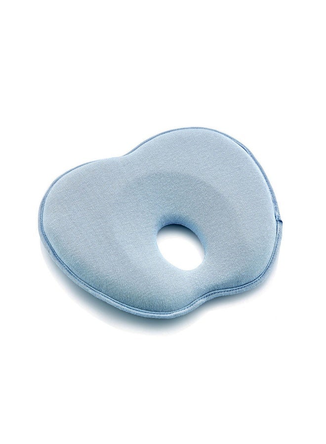 BabyJem Flat Head Baby Pillow For 0-6 Months, Color - Blue