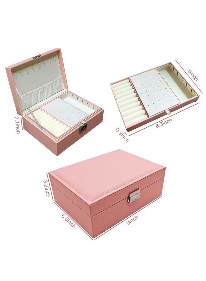 SeunKieer Jewelry Box with Hair Accessories for Girls, Hair Clips/Barrettes/Hair Ties/Bows/Toy Rings/Bracelets/Earrings/Hair Ropes/Hair Elastics, Gift Toys for Teen, Girls aged 4 5 6 7 8-12 - Image 5