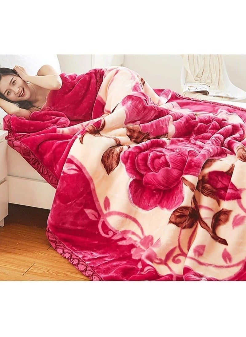 Heavy winter blanket, measuring 240 cm by 200 cm and weighing 6 kg, an ultra-soft double-layer blanket made of high-quality materials 