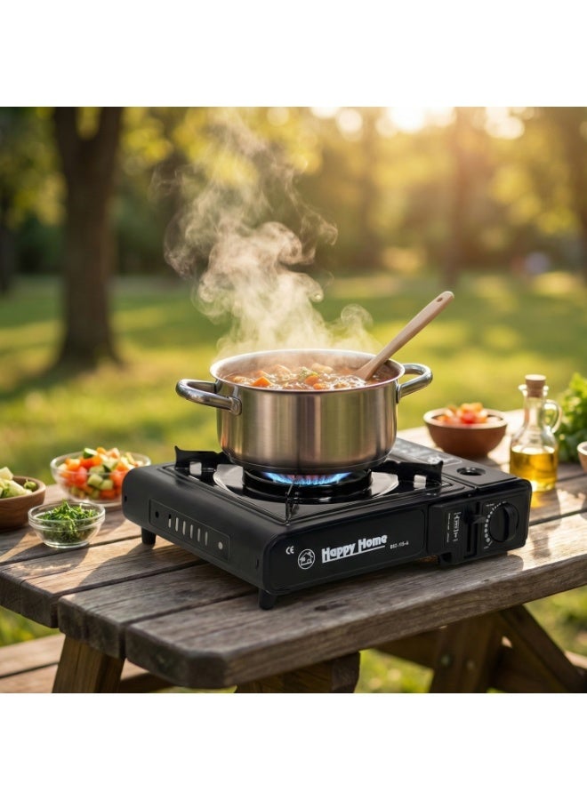  حىجيقس Portable Camping Burner with Auto Ignition, 2-in-1 Gas Stove for Butane & LPG, Single Burner with Hard Case for Backpacking, Hiking, Fishing & Picnic - Image 2