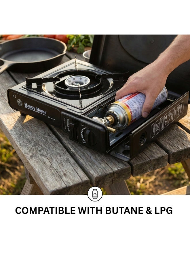  حىجيقس Portable Camping Burner with Auto Ignition, 2-in-1 Gas Stove for Butane & LPG, Single Burner with Hard Case for Backpacking, Hiking, Fishing & Picnic - Image 3
