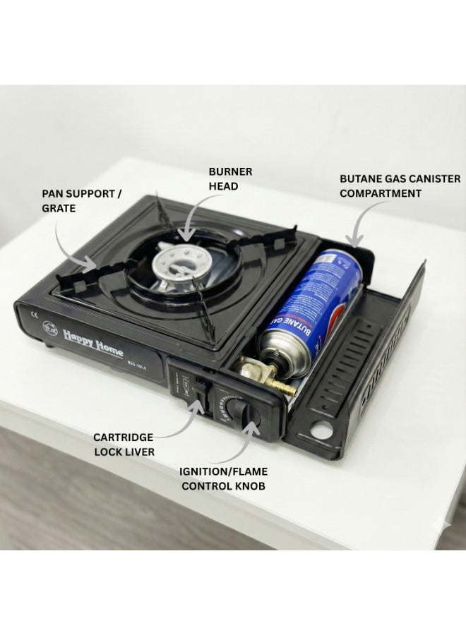  حىجيقس Portable Camping Burner with Auto Ignition, 2-in-1 Gas Stove for Butane & LPG, Single Burner with Hard Case for Backpacking, Hiking, Fishing & Picnic - Image 5