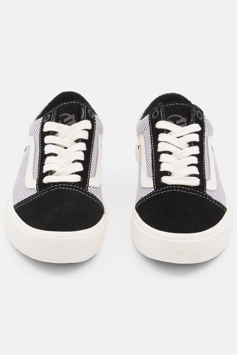 VANS Kids Boy Lace Up Bmx Old Skool Casual Shoes, Black Combo - Image 2