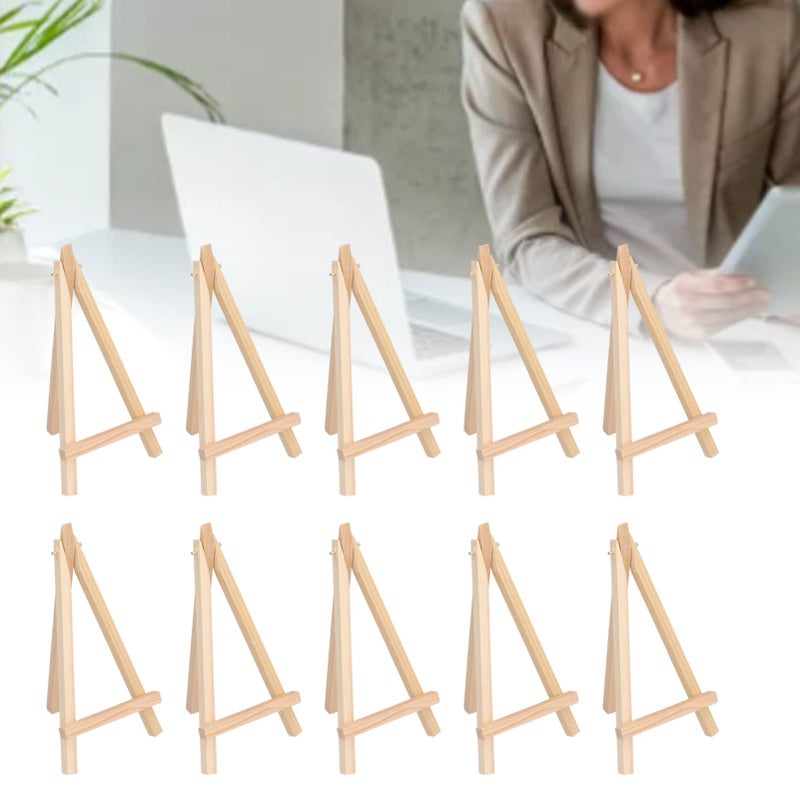 10Pcs Wooden Tabletop Easel Stand For Painting Wedding Place Card Holder Display - Image 5