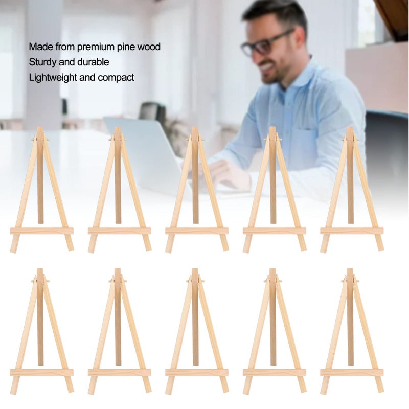 10Pcs Wooden Tabletop Easel Stand For Painting Wedding Place Card Holder Display - Image 3