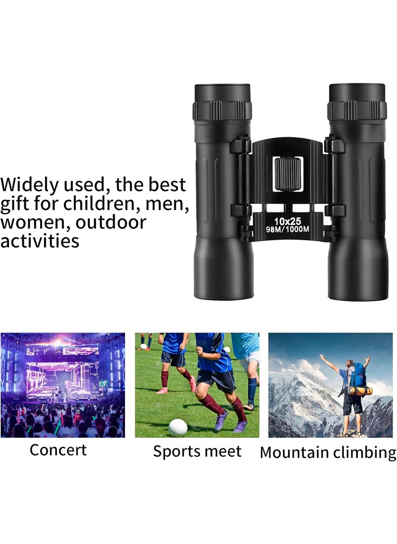 Beileshi beileshi 10x25 Binoculars for Adults High Powered Mini Pocket Binoculars Waterproof Compact Binoculars for Bird Watching Hunting Concert Theater Opera Traveling Sightseeing  - Image 4
