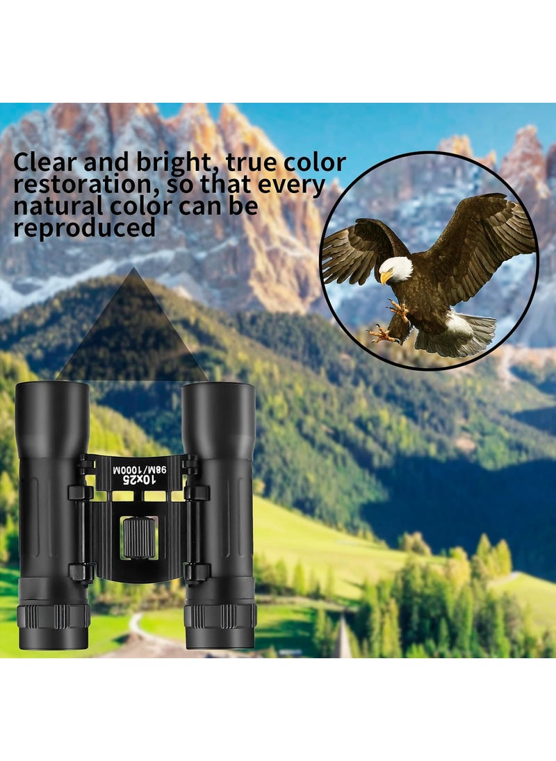 Beileshi beileshi 10x25 Binoculars for Adults High Powered Mini Pocket Binoculars Waterproof Compact Binoculars for Bird Watching Hunting Concert Theater Opera Traveling Sightseeing  - Image 5