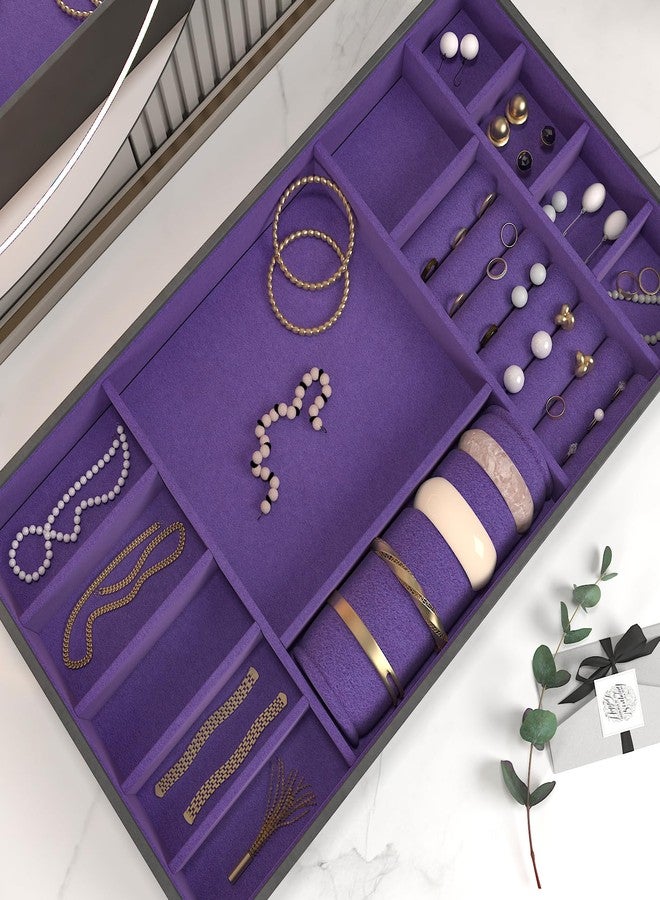 CHIHUT 12”x100” Self Adhesive Velvet Flocking Liner for Jewelry Drawer Box Lining Purple Soft Felt Drawer Liner for Bedroom Dresser Thick Velvet Fabric Wallpaper Peel and Stick for Art Crafts - Image 2