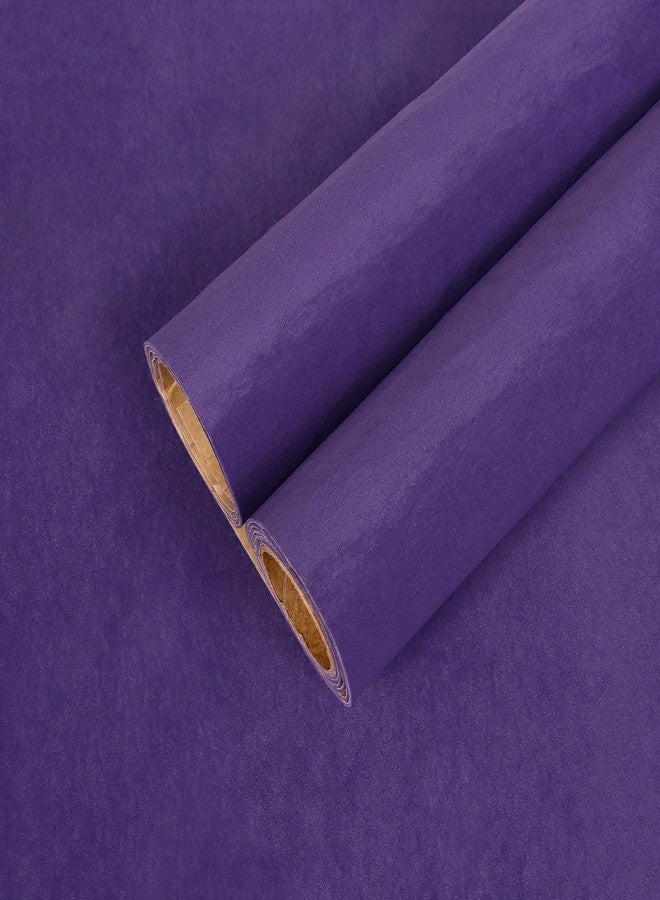 CHIHUT 12”x100” Self Adhesive Velvet Flocking Liner for Jewelry Drawer Box Lining Purple Soft Felt Drawer Liner for Bedroom Dresser Thick Velvet Fabric Wallpaper Peel and Stick for Art Crafts - Image 1