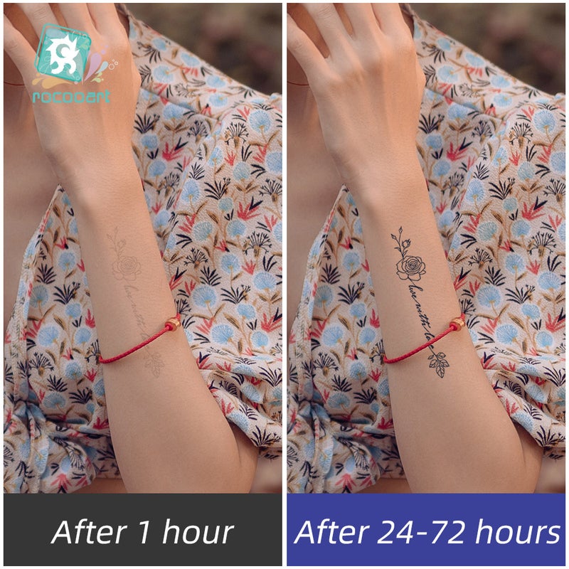 Direct Selling Juice Herbal Tattoo Waterproof Semi-Permanent Flower Arm Long-Lasting Reflective Stickers Butterfly - Image 5