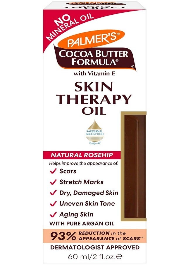 PALMER'S - Palmer's Cocoa Butter Formula Skin Therapy Moisturizing Body Oil-Vitamin E-Rosehip Fragrance-Improve scars,stretch marks,dry,damaged skin,uneven tone,ageing skin-Mineral Oil,Paraben Free-60ML - Image 1