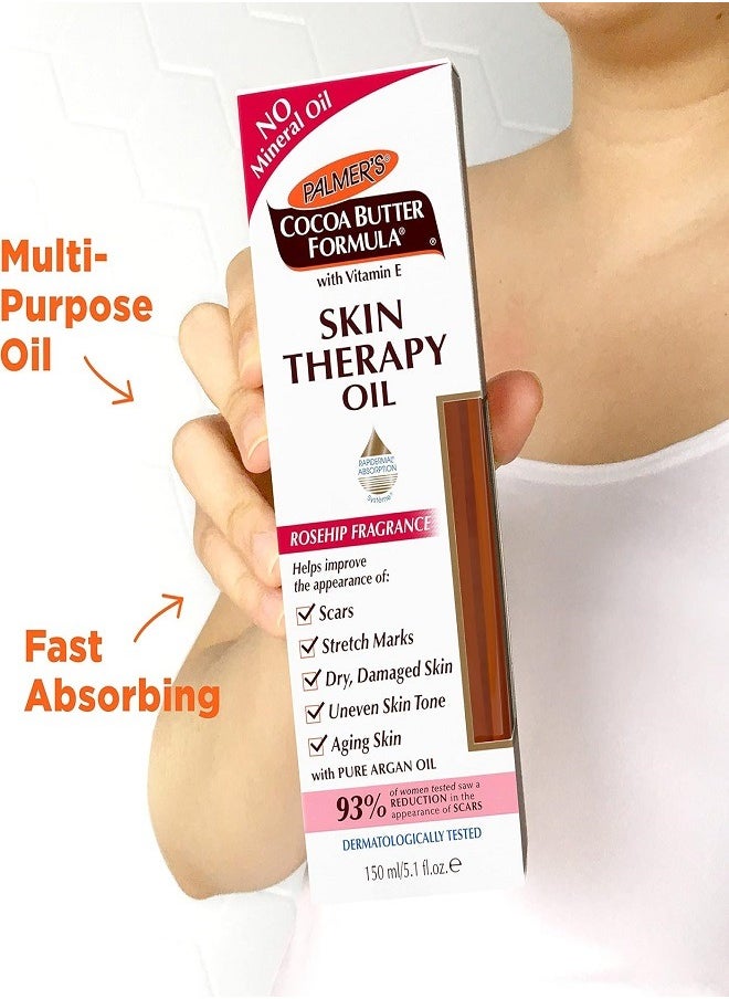 PALMER'S - Palmer's Cocoa Butter Formula Skin Therapy Moisturizing Body Oil-Vitamin E-Rosehip Fragrance-Improve scars,stretch marks,dry,damaged skin,uneven tone,ageing skin-Mineral Oil,Paraben Free-60ML - Image 1