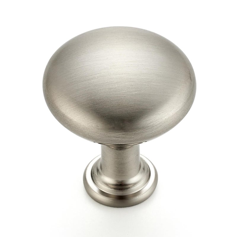 Ravinte 30 Pack 1 Inch Diameter Brushed Nickel Mini Round Solid Kitchen Cabinet Knobs Drawer Pulls for Dresser Closet Door Knobs Drawer Cabinets - Image 2