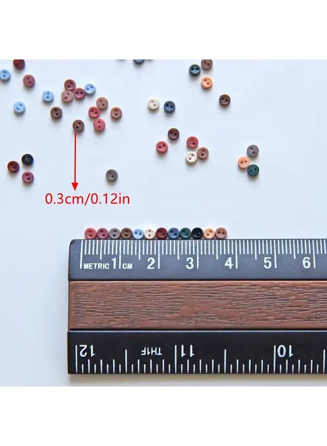60pcs Tiny 0 3cm Round Sewing Buttons Retro Mixed Colors for Crafts Clothing - Image 4