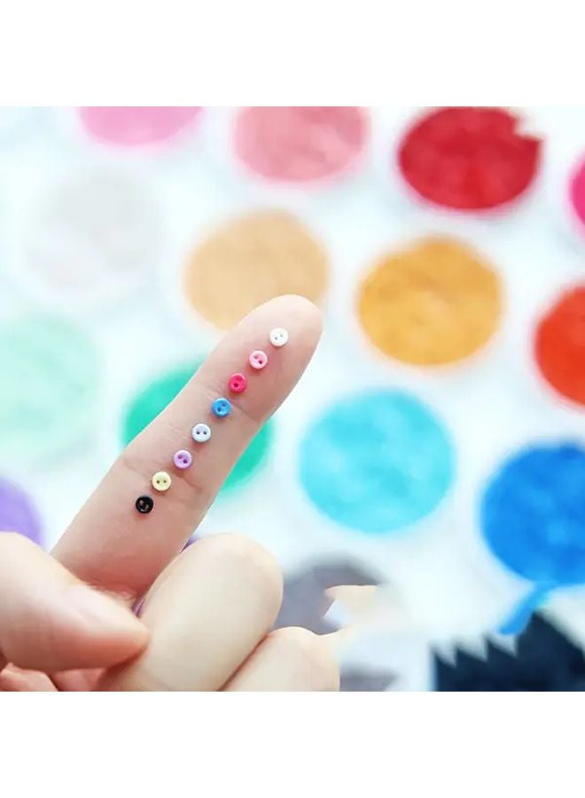 60pcs Tiny 0 3cm Round Sewing Buttons Retro Mixed Colors for Crafts Clothing - Image 3