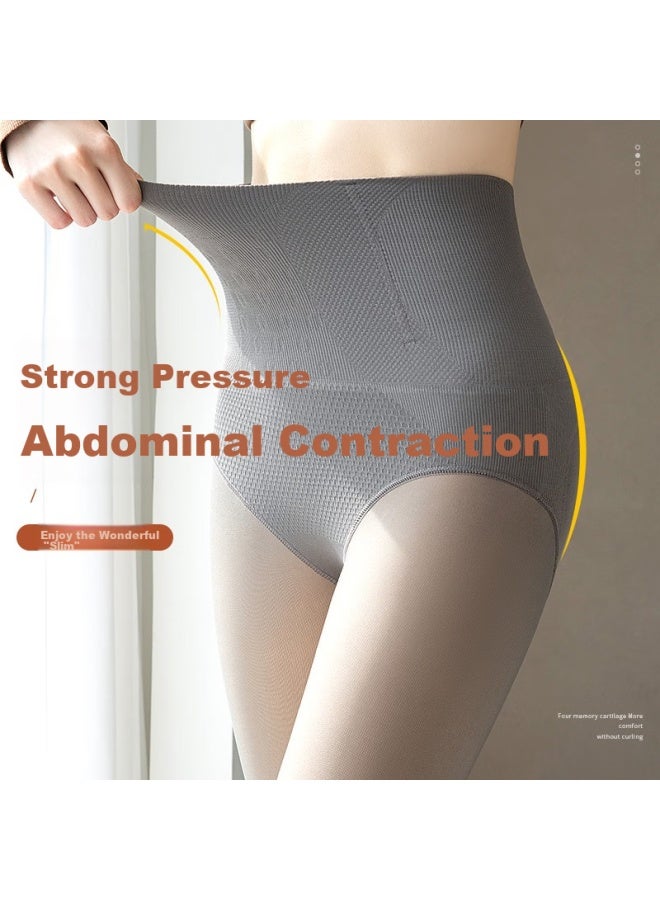 LANG SHA Langsha Women's Winter Thickened Leggings High Waist Slimming Fake Flesh-colored Abdomen-lifting Hip-lifting Leggings - Image 3