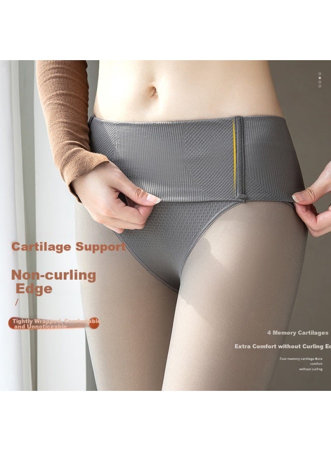 LANG SHA Langsha Women's Winter Thickened Leggings High Waist Slimming Fake Flesh-colored Abdomen-lifting Hip-lifting Leggings - Image 5