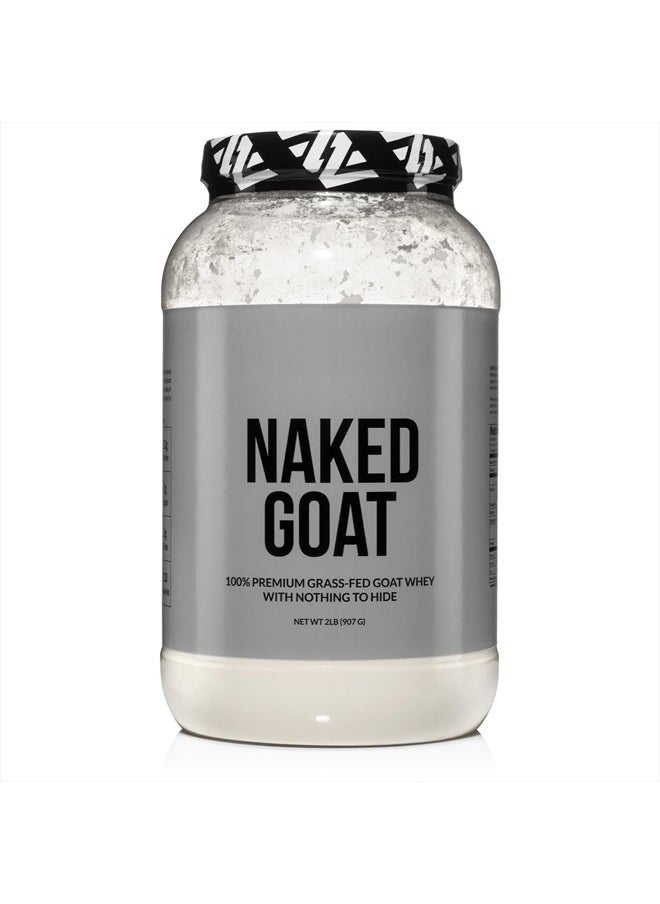 NAKED nutrition - Naked Goat - Pasture Fed Goat Whey Protein Powder from Small-Herd Wisconsin Dairies, 2Lb Bulk, GMO Free, Soy Free. Easy to Digest - All Natural - 23 Grams of Protein - 30 Servings - Image 1