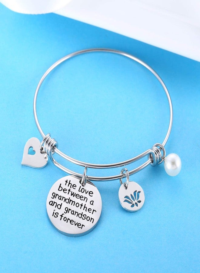 Nimteve Grandma Gifts The Love Between A Grandmother And Grandson Granddaughter Is Forever Bracelet (grandmother and grandson) - Image 3
