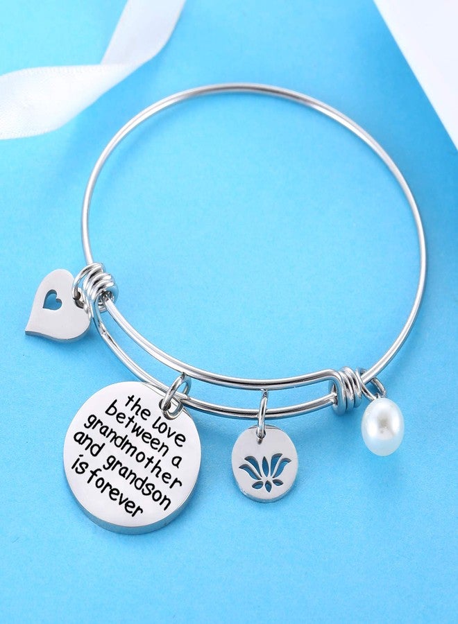 Nimteve Grandma Gifts The Love Between A Grandmother And Grandson Granddaughter Is Forever Bracelet (grandmother and grandson) - Image 4