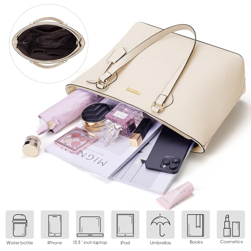 Bagsure 4PCS Women Fashion Handbags Purses Wallet Shoulder Bags Casual Tote Bag Crossbody Bags, Handbag Set Gift for Ladies Girls, Satchel Purse Set for Women - Image 3