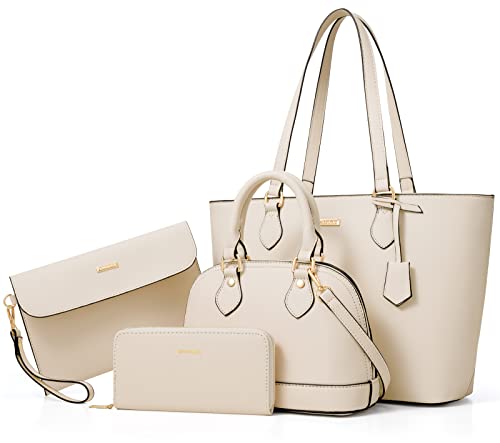 Bagsure 4PCS Women Fashion Handbags Purses Wallet Shoulder Bags Casual Tote Bag Crossbody Bags, Handbag Set Gift for Ladies Girls, Satchel Purse Set for Women - Image 1