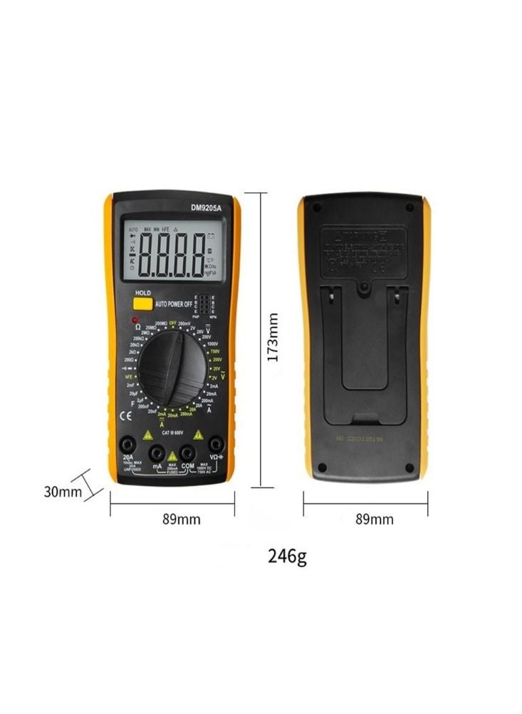 بريميم جهاز القياس المتعدد الرقمي "دي إم ٩٢٠٥ إيه" - شاشة "إل سي دي" مع إيقاف التشغيل التلقائي للقياسات الكهربائية - Image 3