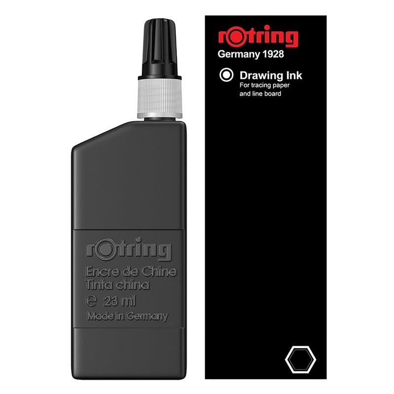 rOtring Isograph Technical Drawing Pen Liquid Ink 23 ml Black - Image 2