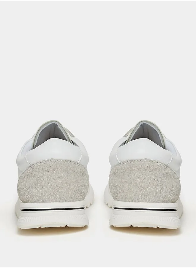 ستايلي Contrast Panel Lace Up Sneakers