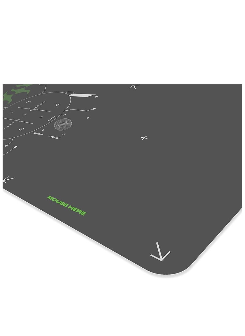 HUE PAD - HUEPAD HALO SERIES, Premium Mousepads, HYDRAGLIDE™ Fabric Gaming Mousepad, XL Desk Pad with Carry Case Tube (X-Large, BEAST MODE) - Image 1