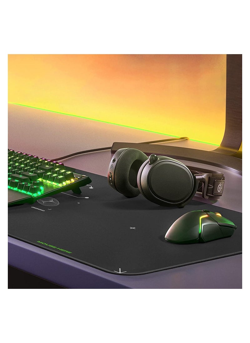HUE PAD - HUEPAD HALO SERIES, Premium Mousepads, HYDRAGLIDE™ Fabric Gaming Mousepad, XL Desk Pad with Carry Case Tube (X-Large, BEAST MODE) - Image 1