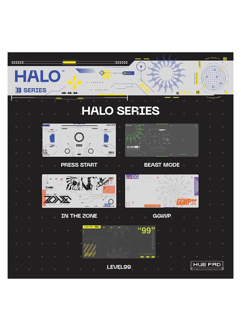HUE PAD - HUEPAD HALO SERIES, Premium Mousepads, HYDRAGLIDE™ Fabric Gaming Mousepad, XL Desk Pad with Carry Case Tube (X-Large, BEAST MODE) - Image 1