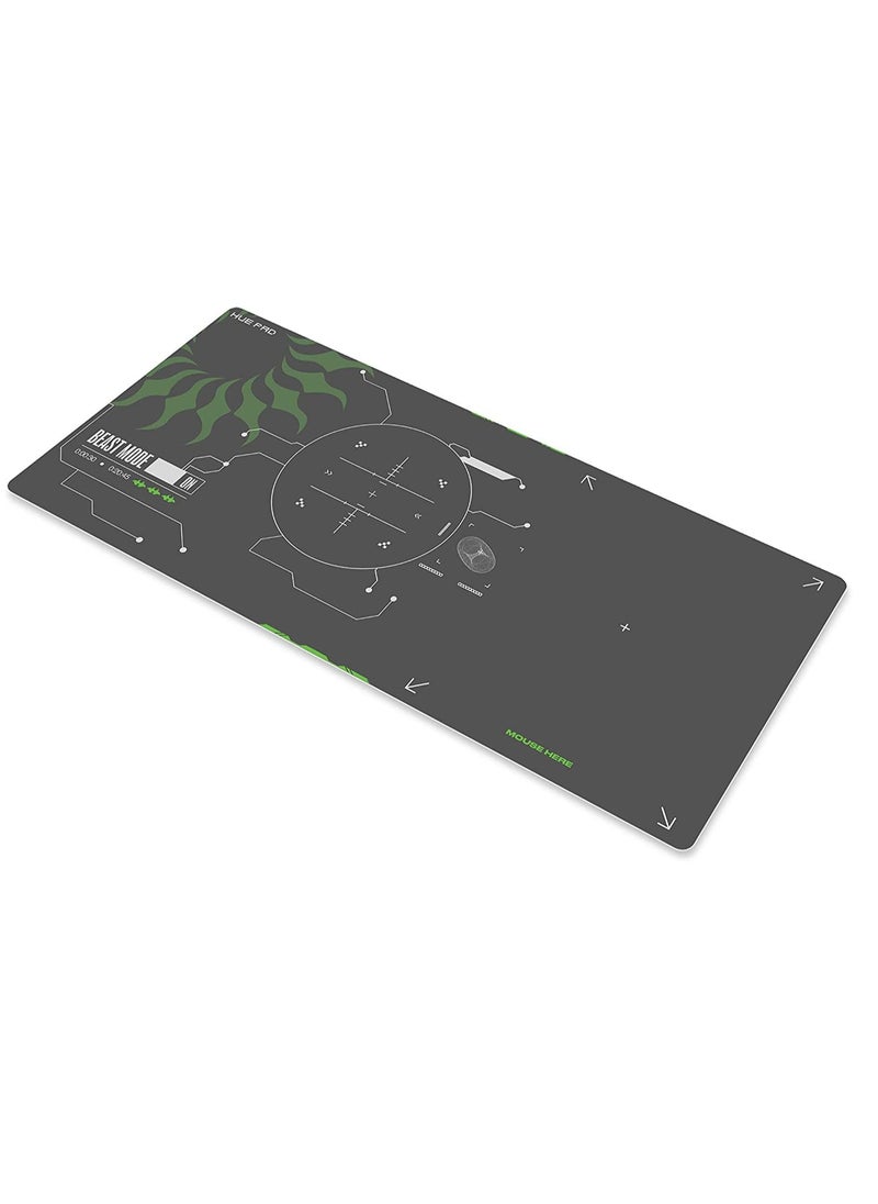 HUE PAD - HUEPAD HALO SERIES, Premium Mousepads, HYDRAGLIDE™ Fabric Gaming Mousepad, XL Desk Pad with Carry Case Tube (X-Large, BEAST MODE) - Image 1